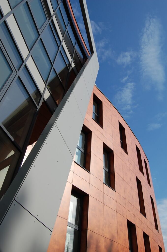 Bureaux avenue Monnot prolongée par Naos Atelier d'Architecture, vue extérieure